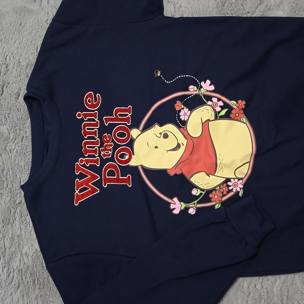 Winnie the Pooh navy blue crew neck sweatshirt size XS - Picture 2 of 7